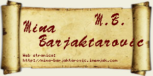 Mina Barjaktarović vizit kartica
